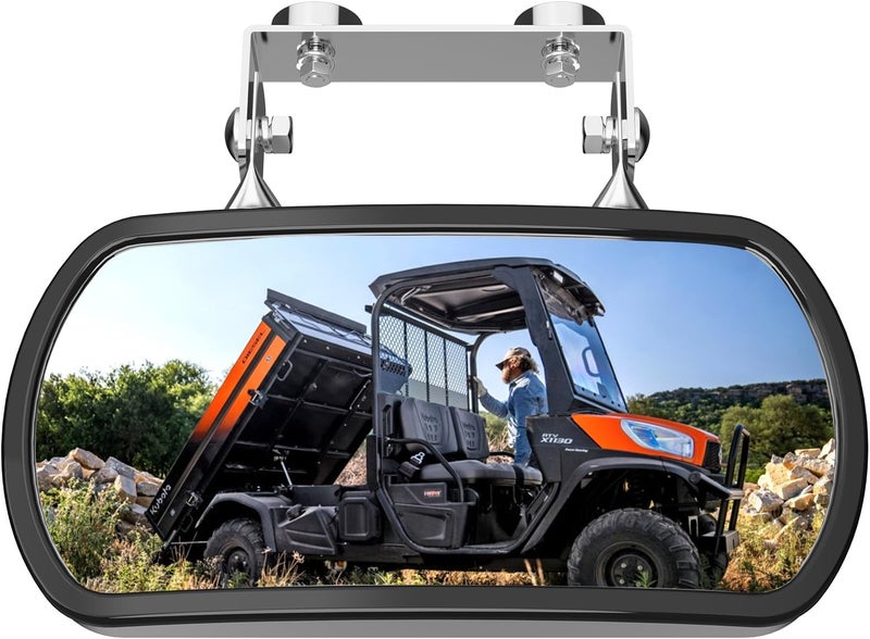 Lifronkit Magnetic Tractor Mirror, Rearview and Side Mirrors for Tractors, Forklifts, Golf Cart, Fit for John Deere, Kubota, Convex Mirror with U-Bracket, Screw-on or Magnets Installation,no Vibration - Image 1